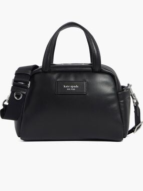 kate spade Black Leather Mini Satchel with Removable Strap